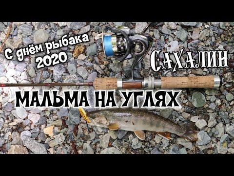 Рыбалка на горной реке. Голец и Мальма на углях. Сахалин 2020.