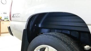 9906 Chevy Silverado Rear Plastic Wheel Well Liner Install  Fender Liners