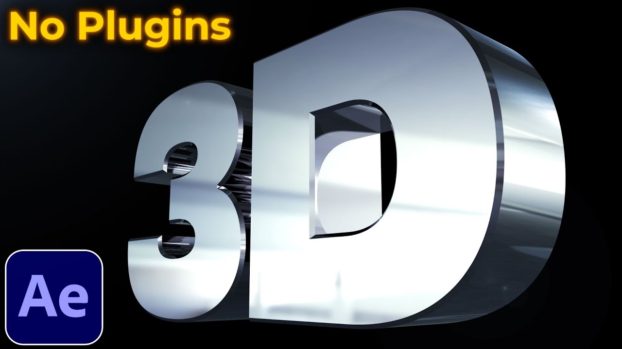 Create 3D Text in After Effects Without Any Plugins