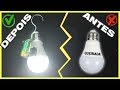 Lâmpada LED Queimada ? Virando uma Lâmpada LED Portátil (CASEIRA) ! Economize !