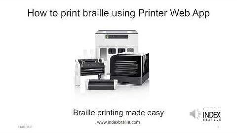 How to print braille using Printer Web App (with narration)
