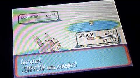 pokemon sapphire,ruby,emerald how to catch corphish
