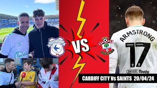 HUGE SOUTHAMPTON BLOW any chance of Automatic Promotion IS OVER. Cardiff 2 Saints 1 - Vlog