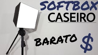 Como Fazer um SOFTBOX CASEIRO de PAPELÃO