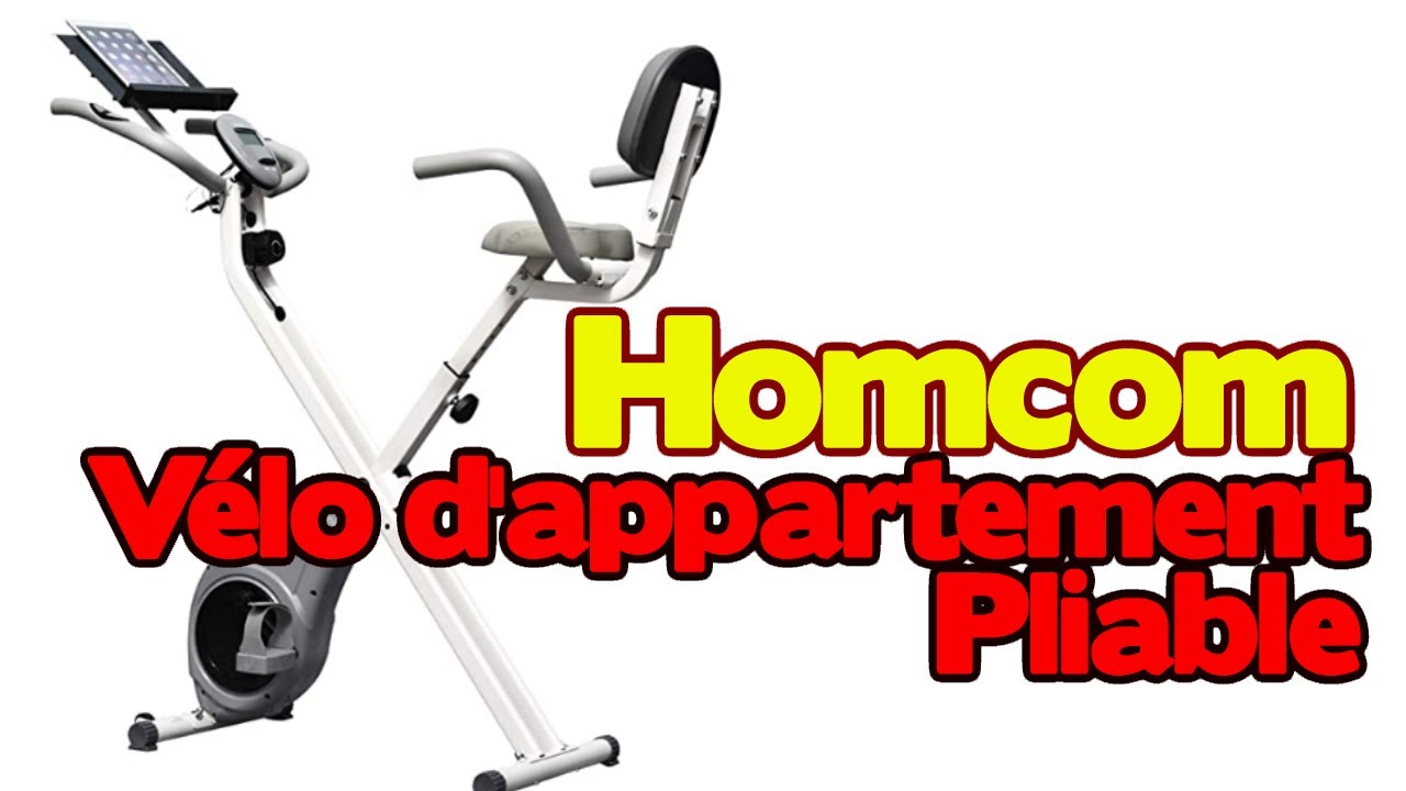 Homcom - Vélo d'appartement pliable grand confort dossier selle