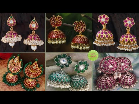 Buy Oomph Kempu Stones In Peacock Design Pink Chand Bali Earrings Online At  Best Price @ Tata CLiQ