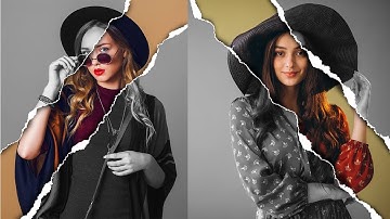 torn paper effect in photoshop #photoshoptutorial