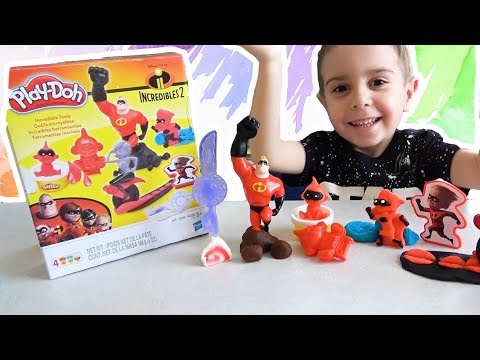 Распаковка Play Doh Incredibles 2. Марат открывает новый набор пластилина Плей До Суперсемейка 2.