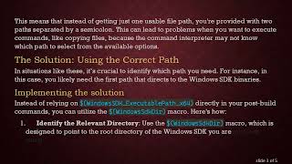 How to Resolve the Multiple Paths Issue in Visual Studio 2019 Windows SDK Executable Macro