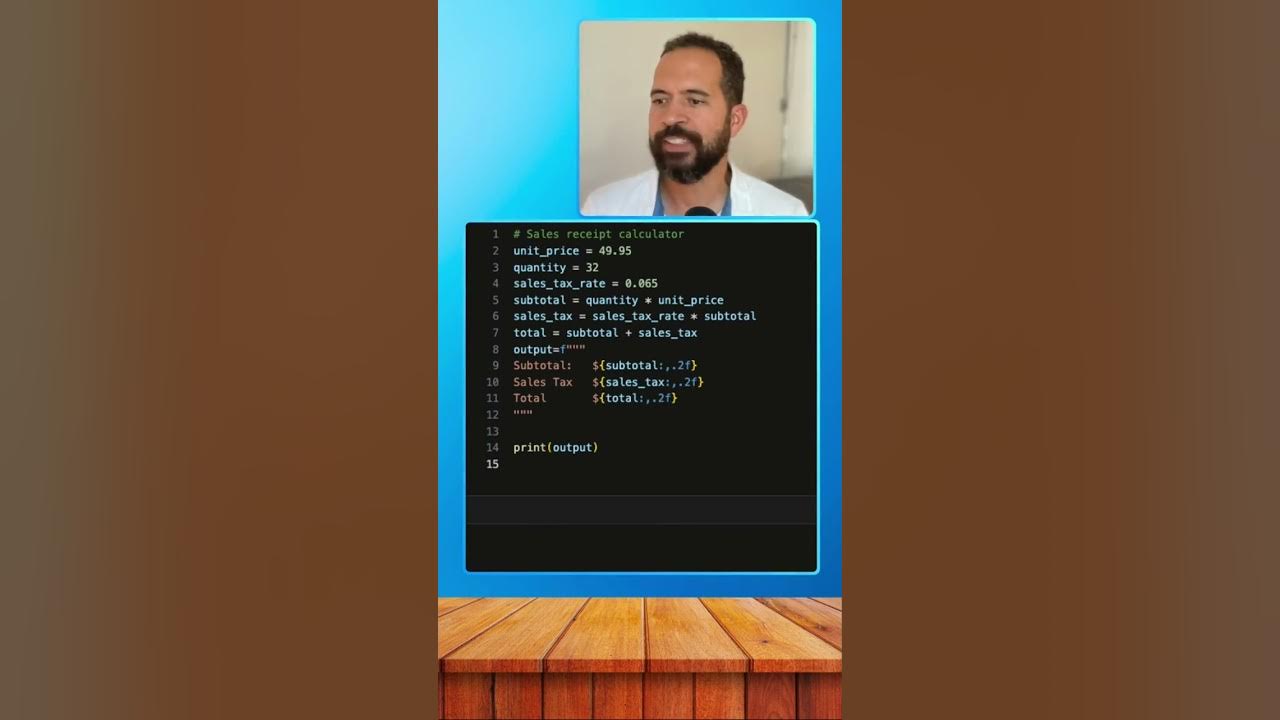 How to Create a Sales Receipt Calculator in Python - YouTube