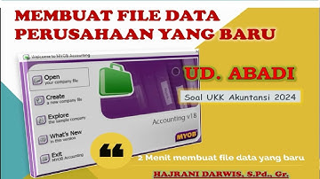 Membuat file data yang baru perusahaan dagang menggunakan aplikasi MYOB Accounting Versi 18