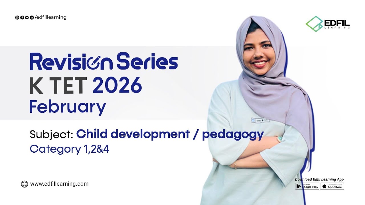 K TET RIVISION SERIES | Category 1,2&4 | CHILD DEVELOPMENT | NAJUMUNNISSA Miss | EDFIL LEARNING