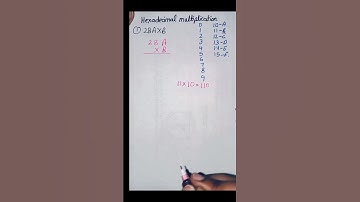 hexadecimal multiplication #computerscience #mca #shorts