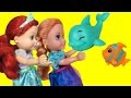 SPLASHLINGS! Waves ! Ocean Play - Elsa & Anna toddlers-Beach Adventure