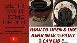 How to open a can of Behr paint with the Simple Pour Lid 