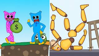 Hugy's Funny Animated Story vs Kick & Break The Ragdoll Games All Levels Gameplay Android, iOS screenshot 1