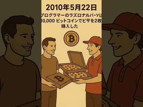 2枚のピザ＝70億円！？😱｜ビットコイン・ピザ・デーの伝説 Pizzas = 7 Billion Yen!?  | The Legend of Bitcoin Pizza Day #bitcoin