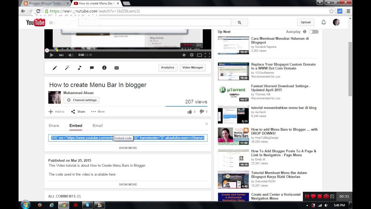 How to Post Video in Blog - YouTube