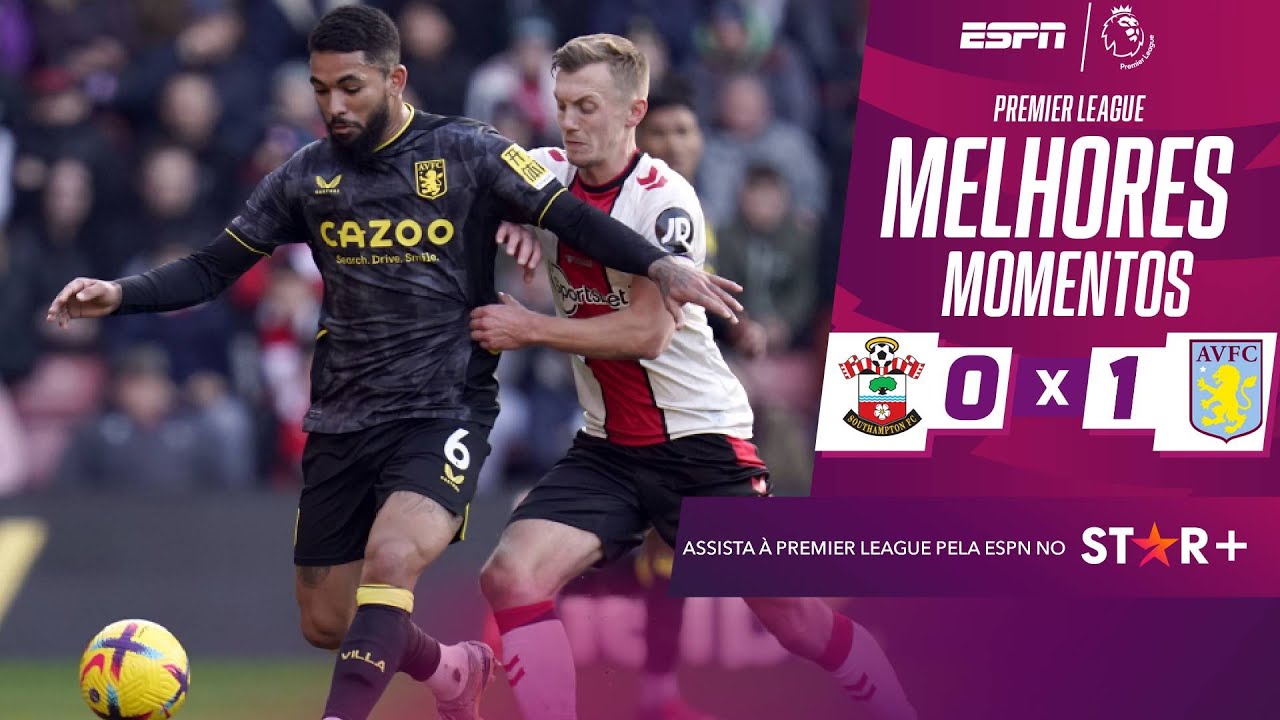 COM ASSISTÊNCIA ESPETACULAR DE DOUGLAS LUIZ, ASTON VILLA VENCE SOUTHAMPTON | MELHORES MOMENTOS