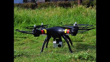 Syma X8HG With Yi action Cam (Moded Gimble)