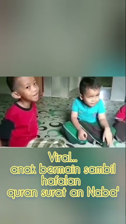 Subhanallah...inilah kebiasaan bermain para  hafiz cilik