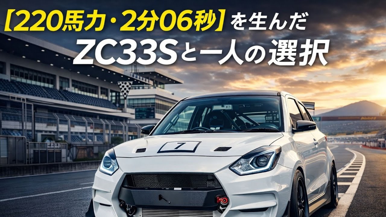 【ZC33S】“オートポリス”でこの仕様？220馬力・2分06秒を引き寄せたZC33Sと一人の美学