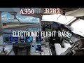 Boeing 787 Dreamliner vs Airbus A350 XWB Touchscreen Displays/Electronic Flight Bags