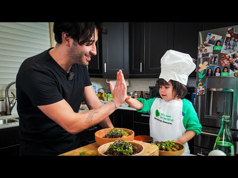 cooking with kid a chef at the Travis house