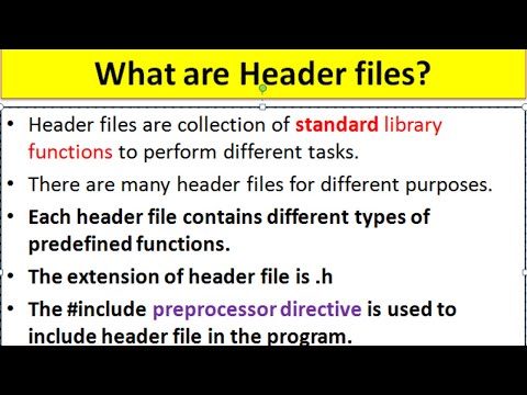 What are Header Files in C and C++ || Uses Of Header Files || Lecture in Urdu/Hindi