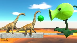 Strongest Peashooter vs All Dinosaurs - Animal Revolt Battle Simulator