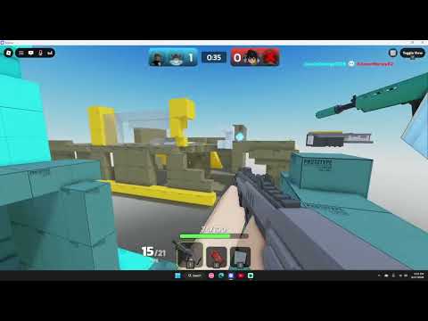 Me and my cousin played a unique rivals [roblox Bonk &amp; Block]