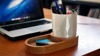 Carving / 3D Printing an oak catchall using the Ooznest WorkBee CNC and the creality ender 3