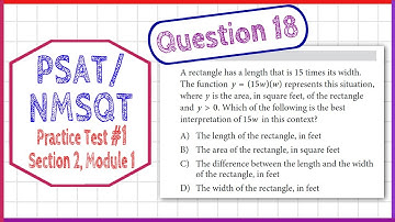 PSAT / NMSQT Question 18 from  Practice Test 1 Section 2 Module 1