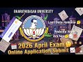 Bharathidasan University Distance Education 2026📈 April Exam Online Exam Application Submit l Exam
