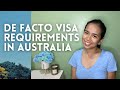 De Facto Visa Requirements In Australia | Student Dependent Visa | Jana Serranilla