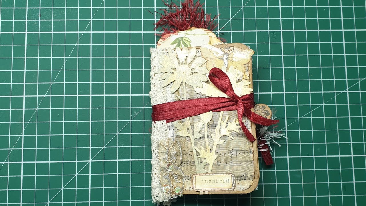 Mini "no sew" journal:  final decorations  - inspired by @ruby&pearlxo