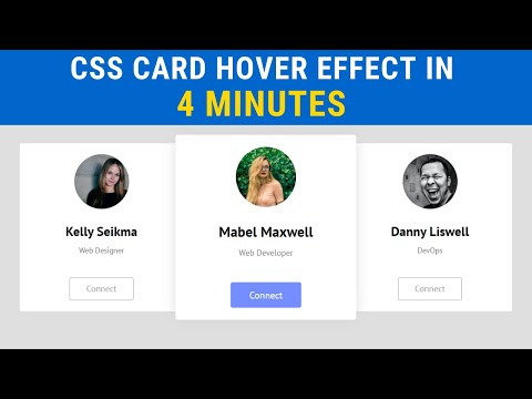 CSS Card Hover Effect in 4 Minutes | HTML CSS