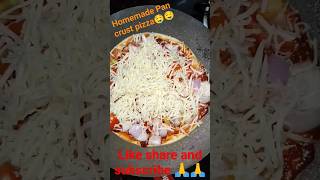 homemade Pan crust pizza in 5 minute latestrecipe streetfood viralfood foodvideos