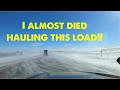 Snowy, slippery Wyoming Roads! Almost Rolled over! Hotshot Trucking!