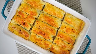 البورك التركي الهش بدون قلي Turkish Borek