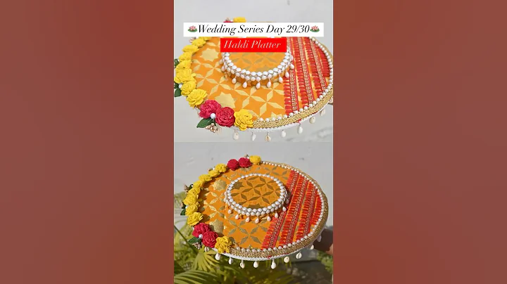 Haldi Platter making at home ❤️😍 #shorts #youtubeshorts #art #diy #haldiplatter #trending