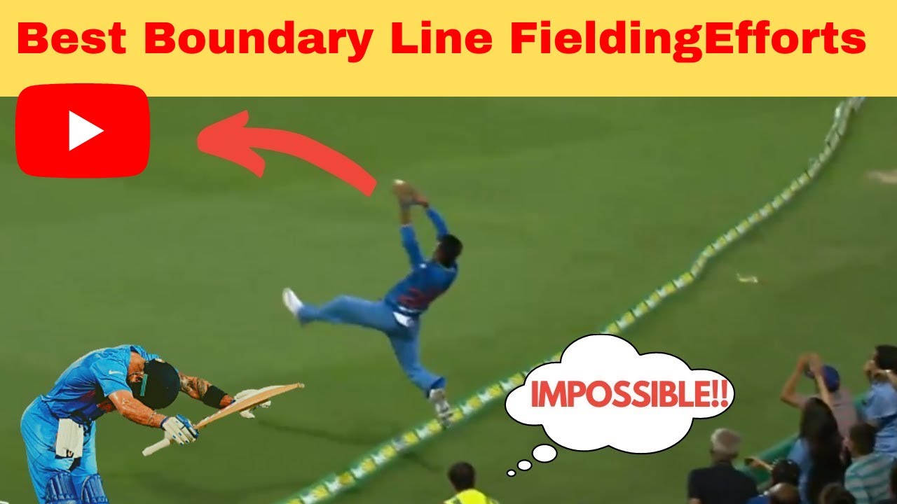 Top 10 Best Boundary line Saves in Cricket || Best Efforts in Cricket ...