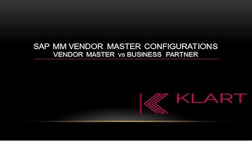 SAP MM Tutorials - 03| Vendor Configuration settings in ECC and BP configuration settings in S4 Hana