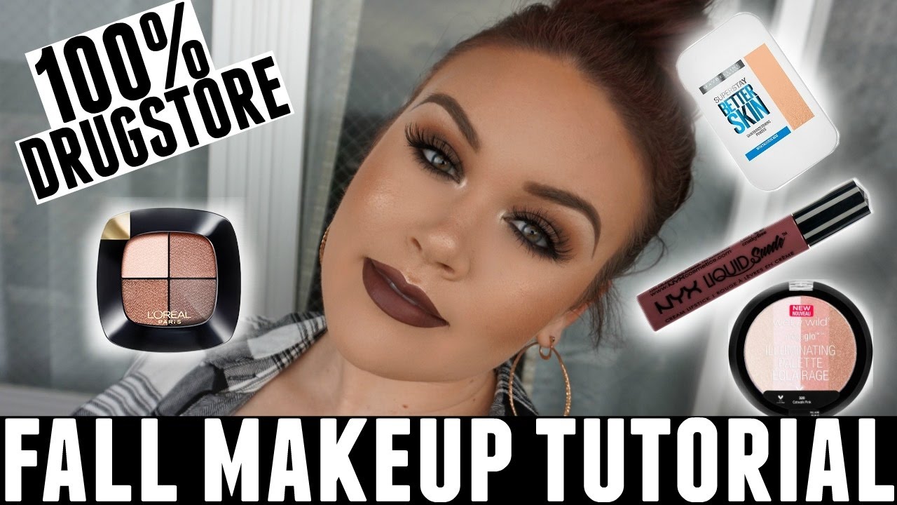 100 DRUGSTORE FALL MAKEUP TUTORIAL Just Taylor YouTube