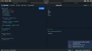 Flutter datatypes | Functions | dartpad
