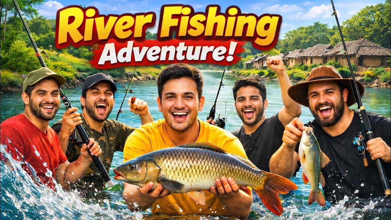 Gaon Ki Nadi Mein Machhli Shikar | First Vlog😊