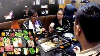 សាច់អាំងប៊ូហ្វេនៅសាគូរ៉ាស្រស់ៗអេមណាស់ | Sakura Buffet BBQ & Suki Soup [rithya&kossoma]
