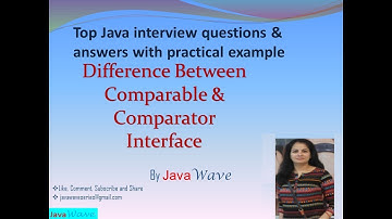 Difference Between Comparable And Comparator Interface | Core Java Interview question