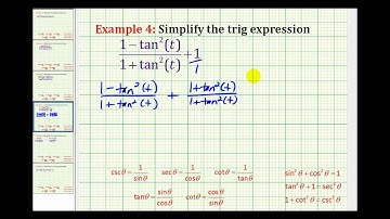 Example 4: Simplifying a Trigonometric Expression