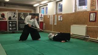 Tachi dori shomen uchi yonkio, shihonage, kokyu ho